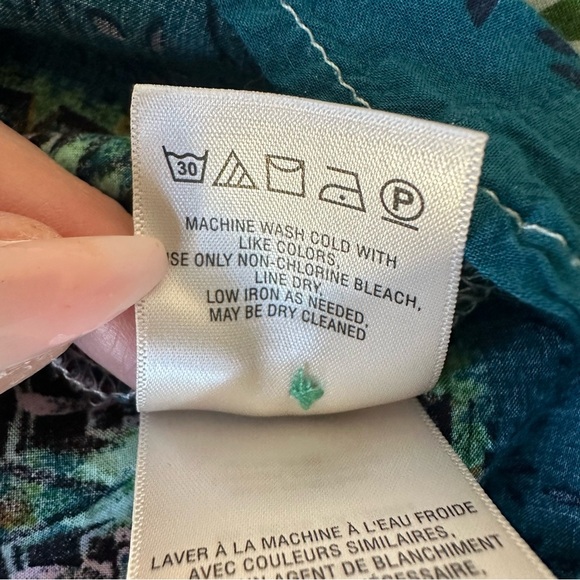 Maeve by Anthropologie Woodland Walk Owl Lightweight 3/4 Sleeve Buttondown, 0 - Picture 9 of 11